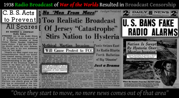 The Orson Welles broadcast was used to justify suppression of similar radio broadcasts in the future.