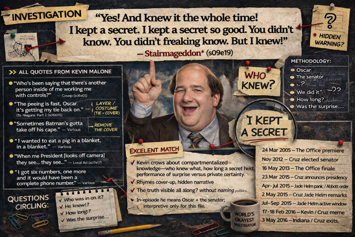 Ted Cruz, Kevin Malone — investigation header graphic