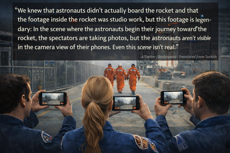 Artemis II walkout — phone preview discrepancy (illustration)