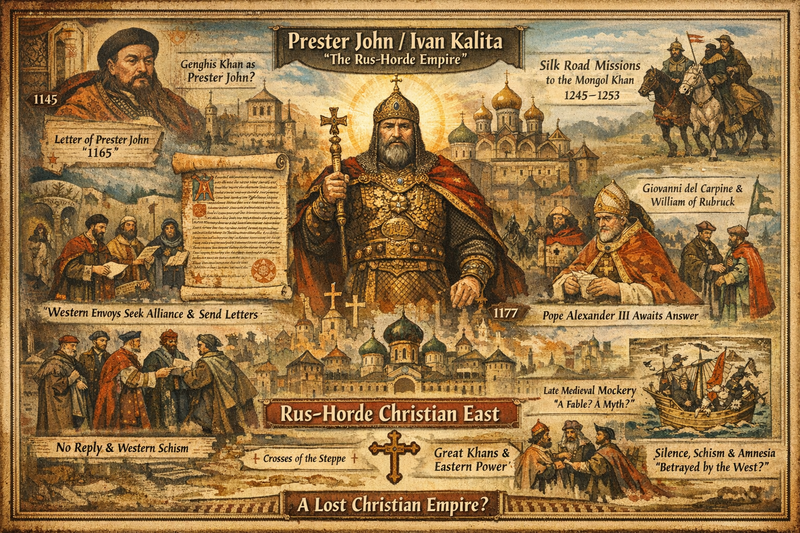 Prester John, Presbyter Ioannes, Rus–Horde Christian East — illustration