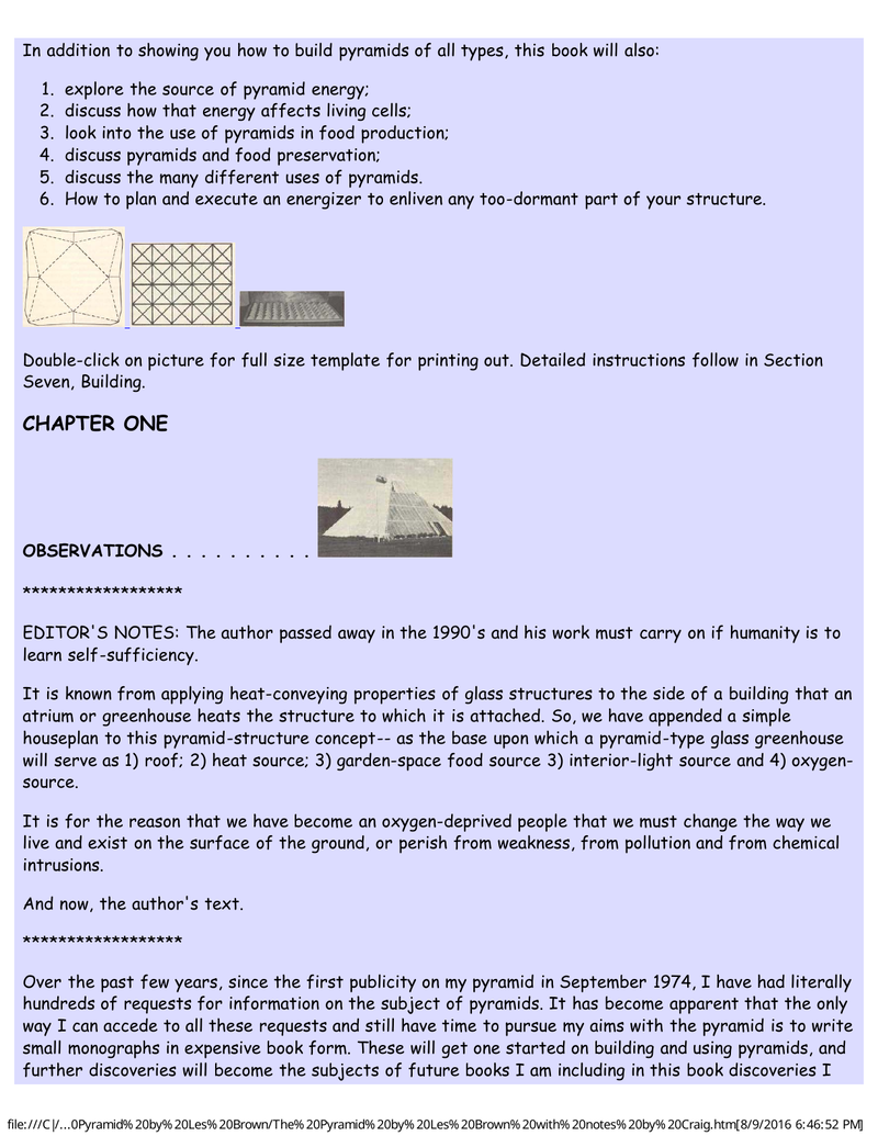 The Pyramid — Les Brown investigation