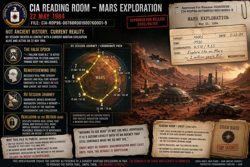 Mars Exploration 1984 — remote viewing investigation composite (same release, alternate layout)