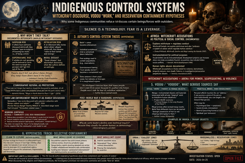 Indigenous control systems — witchcraft discourse, Vodou “work,” and reservation containment hypotheses